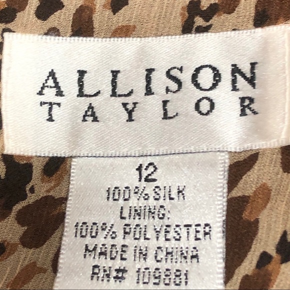 ALLISON TAYLOR silk animal print midi skirt - Picture 11 of 11